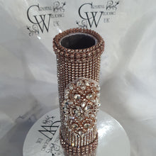 Load image into Gallery viewer, Bling Bouquet Holder, rhinestone crystal Diamonte holder, Rhinestone & pearl Wedding Bouquet Holder , Glam Bling Bouquet Holders