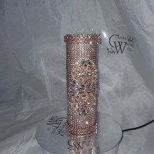 Load image into Gallery viewer, Bling Bouquet Holder, rhinestone crystal Diamonte holder, Rhinestone & pearl Wedding Bouquet Holder , Glam Bling Bouquet Holders