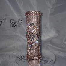 Load image into Gallery viewer, Bling Bouquet Holder, rhinestone crystal Diamonte holder, Rhinestone & pearl Wedding Bouquet Holder , Glam Bling Bouquet Holders