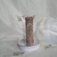 Load image into Gallery viewer, Bling Bouquet Holder, rhinestone crystal Diamonte holder, Rhinestone & pearl Wedding Bouquet Holder , Glam Bling Bouquet Holders