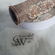 Load image into Gallery viewer, Bling Bouquet Holder, rhinestone crystal Diamonte holder, Rhinestone & pearl Wedding Bouquet Holder , Glam Bling Bouquet Holders