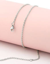 Load image into Gallery viewer, Locket Necklace + photo [ Minimalist necklace [Silver Locket with Photo [ Necklace double sided[ Mothers Day Gift by Crystal wedding UK