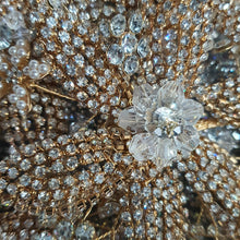 Load image into Gallery viewer, Gold Rhinestone Wedding Bouquet: Handmade Crystal Bridal Brooch Bouquet