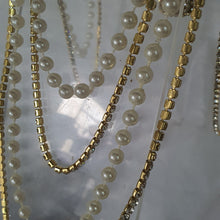 Load image into Gallery viewer, Gold Brooch bouquet, Jewel crystal wedding bouquet. Crystal Bridal Brooch Bouquet, cascade Jewel bouquet by Crystal wedding uk