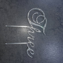Load image into Gallery viewer, Crystal NUMBER WORD topper ,Swarovski element rhinestone Cake Topper decor, Wedding rhinestone jewel letter cake decorations.