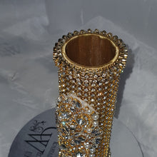 Load image into Gallery viewer, Bling Bouquet Holder, rhinestone crystal Diamonte holder, Rhinestone & pearl Wedding Bouquet Holder , Glam Bling Bouquet Holders