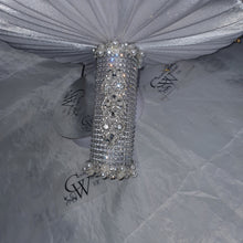 Load image into Gallery viewer, Bling Bouquet Holder, rhinestone crystal Diamonte holder, Rhinestone & pearl Wedding Bouquet Holder , Glam Bling Bouquet Holders