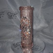 Load image into Gallery viewer, Bling Bouquet Holder, rhinestone crystal Diamonte holder, Rhinestone & pearl Wedding Bouquet Holder , Glam Bling Bouquet Holders