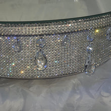 Load image into Gallery viewer, Wedding cake stand, glass Crystal rhinestone, droplet design+ LED lights, round or square all sizes. by Crystal wedding uk
