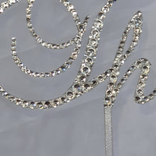 Load image into Gallery viewer, Crystal NUMBER WORD topper ,Swarovski element rhinestone Cake Topper decor, Wedding rhinestone jewel letter cake decorations.