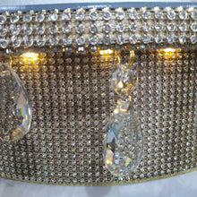 Load image into Gallery viewer, Wedding cake stand, glass Crystal rhinestone, droplet design+ LED lights, round or square all sizes. by Crystal wedding uk