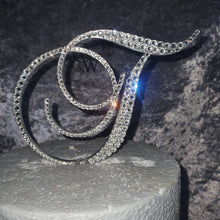 Load image into Gallery viewer, Swarovski Crystal Cake Topper: 5" Monogram Rhinestone Letter