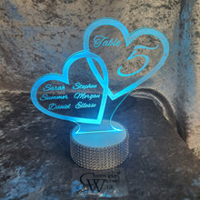 Load image into Gallery viewer, Acrylic Light Up table number Centerpieces, Personalized Quincinera, Birthday, Bar/Bat Mitzvah, Weddings, Graduation by Crystal Wedding UK