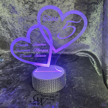 Load image into Gallery viewer, Acrylic Light Up table number Centerpieces, Personalized Quincinera, Birthday, Bar/Bat Mitzvah, Weddings, Graduation by Crystal Wedding UK