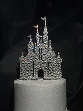 Load image into Gallery viewer, Castle Cake topper -large size, Swarovski crystal elements - FAIRYTALE CASTLE design, Cake decoration by Crystal wedding uk