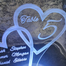 Load image into Gallery viewer, Acrylic Light Up table number Centerpieces, Personalized Quincinera, Birthday, Bar/Bat Mitzvah, Weddings, Graduation by Crystal Wedding UK