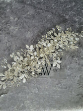 Load image into Gallery viewer, large Vintage inspired crystal tiara hair band wrap , hair piece by Crystal wedding uk