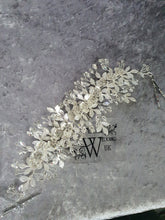 Load image into Gallery viewer, large Vintage inspired crystal tiara hair band wrap , hair piece by Crystal wedding uk