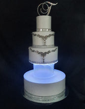 Load image into Gallery viewer, LED cake separator, diffused/ frosted Light up wedding cake divider, cake spacer by Crystal wedding uk