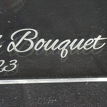 Load image into Gallery viewer, Acrylic display stand, Personalised Bouquet stand holder - by Crystal wedding uk
