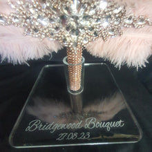 Load image into Gallery viewer, Acrylic display stand, Personalised Bouquet stand holder - by Crystal wedding uk