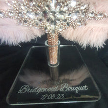 Load image into Gallery viewer, Acrylic display stand, Personalised Bouquet stand holder - by Crystal wedding uk