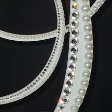 Load image into Gallery viewer, Crystal Pearl Monogram Cake Topper: Rhinestone Initial, 8" Jewel Letter
