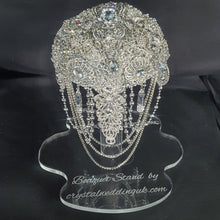 Load image into Gallery viewer, Puddle shaped Acrylic display stand, Personalised Bouquet stand holder - by Crystal wedding uk