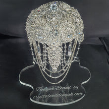 Load image into Gallery viewer, Puddle shaped Acrylic display stand, Personalised Bouquet stand holder - by Crystal wedding uk