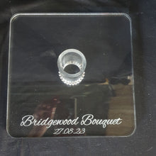 Load image into Gallery viewer, Acrylic display stand, Personalised Bouquet stand holder - by Crystal wedding uk