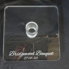 Load image into Gallery viewer, Acrylic display stand, Personalised Bouquet stand holder - by Crystal wedding uk
