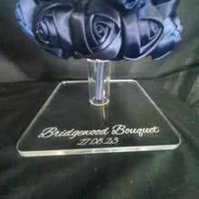 Load image into Gallery viewer, Acrylic display stand, Personalised Bouquet stand holder - by Crystal wedding uk