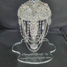 Load image into Gallery viewer, Puddle shaped Acrylic display stand, Personalised Bouquet stand holder - by Crystal wedding uk