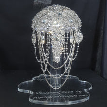 Load image into Gallery viewer, Puddle shaped Acrylic display stand, Personalised Bouquet stand holder - by Crystal wedding uk