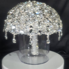 Load image into Gallery viewer, Silver wedding bouquet. Crystal bridal bouquet. Brooch bouquet. Full jeweled bouquet. Jewel bouquet by Crystal wedding uk