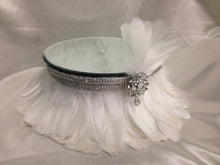 Load image into Gallery viewer, Feather cake stand plus topper, blush pink. Great Gatsby, 1920's wedding. by Crystal wedding uk