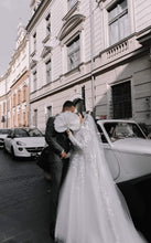 Load image into Gallery viewer, Wedding feather fan, brides ostrich fan, wedding hand fan, Great Gatsby any colour as custom made to order by Crystal wedding uk