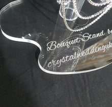 Load image into Gallery viewer, Puddle shaped Acrylic display stand, Personalised Bouquet stand holder - by Crystal wedding uk