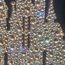 Load image into Gallery viewer, Castle Cake topper -rose-gold Swarovski crystal elements - FAIRYTALE CASTLE design, Cake decoration by Crystal wedding uk