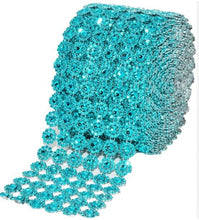 Load image into Gallery viewer, Flower Cake Ribbon Trim 30mm Rhinestone Effect Wedding Cake Banding Luxury Cake Border Birthday & Celebration Cake Decor- 19 COLOR OPTIONS