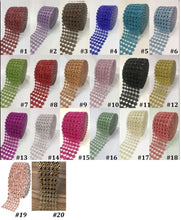 Load image into Gallery viewer, Flower Cake Ribbon Trim 30mm Rhinestone Effect Wedding Cake Banding Luxury Cake Border Birthday & Celebration Cake Decor- 19 COLOR OPTIONS