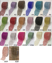 Load image into Gallery viewer, Flower Cake Ribbon Trim 30mm Rhinestone Effect Wedding Cake Banding Luxury Cake Border Birthday & Celebration Cake Decor- 19 COLOR OPTIONS