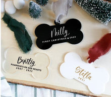 Load image into Gallery viewer, Personalised Christmas Decoration Hanging inital and first name hanging tree decor By Crystal wedding uk