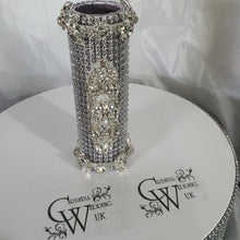 Load image into Gallery viewer, Bling Bouquet Holder, rhinestone crystal Diamonte holder, Rhinestone Wedding Bouquet Holder , Glam Bling Bouquet Holders