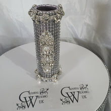 Load image into Gallery viewer, Bling Bouquet Holder, rhinestone crystal Diamonte holder, Rhinestone Wedding Bouquet Holder , Glam Bling Bouquet Holders