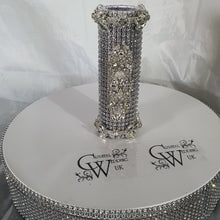 Load image into Gallery viewer, Bling Bouquet Holder, rhinestone crystal Diamonte holder, Rhinestone Wedding Bouquet Holder , Glam Bling Bouquet Holders