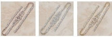 Load image into Gallery viewer, CAKE BROOCH crystal rhinestone & pearl cake decoration 1 yard - Silver or Gold by Crystal Wedding UK