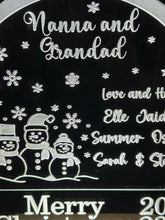 Load image into Gallery viewer, Personalised snow globe Christmas message led lampdecoration any message acrylic ornament gift, Christmas gift by Crystal wedding uk