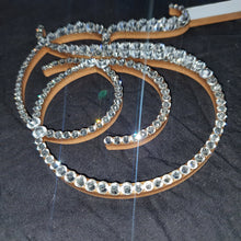 Load image into Gallery viewer, Crystal Letter 6" monogram letter,Clear Swarovski elements Gold & rhinestone Cake Topper, Wedding rhinestone jewel letter cake decorations.