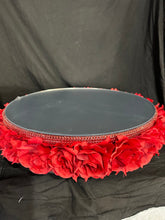 Load image into Gallery viewer, Red Rose Wedding Cake Stand: Diamante Mirror Display